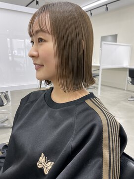 キートス 高知店(kiitos) ★ハイトーン切りっぱなしボブ