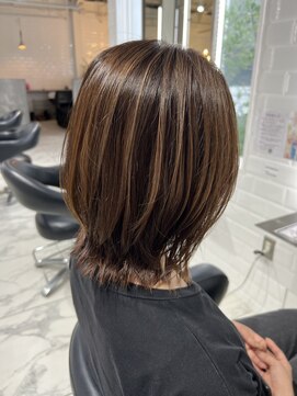 ヴァンカウンシル 一宮店(VAN COUNCIL) レイヤーボブ×ハイライト秋ラベンダーカラー