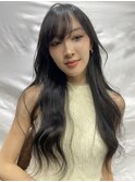 ロング/韓国風ヘア/巻き髪/前髪あり/髪質改善/清澄白河/錦糸町