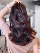 レノラ 本町(LENORA)&nbsp;ウェーブパーマこなれミディ前髪レイヤーカット厚めバング