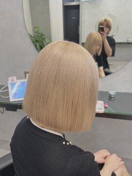 プライズ 成増店(prize) ミルクティーベージュシアーベージュハイトーンボブ成増