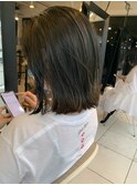 切りっぱなしボブ結べるボブスタイルボブヘアグレージュ甲府山梨