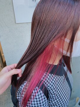 アイビー 吉祥寺(aivee) インナーカラー×ロングインナー×ピンク×イヤリングカラー