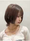 顔まわりレイヤーカット/内巻きワンホン/韓国/富山/高岡/射水