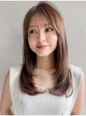 20代30代40代◎美髪セミディサイドバングうるツヤうる艶髪