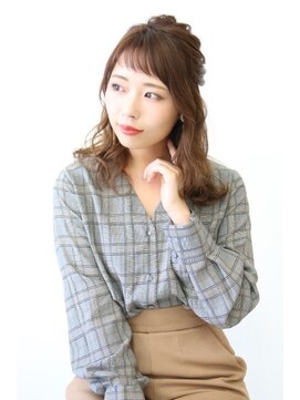 シエル 松山店(CIEL) ウエーブハーフアップアレンジ