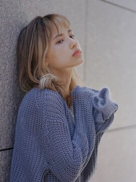 ナンバー デセオ 吉祥寺(N° deseo) 濡れ髪 切りっぱなし オリーブカラー セミウェットウェーブ