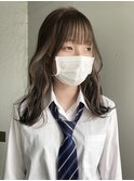 ハイトーンインナーカラーベージュフェイスフレーミング