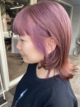 シェル 吉祥寺(shell) グレージュカラー/ボブウルフ/黒髪/ココアベージュ