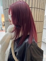 ダブ アオヤマ(DaB AOYAMA)&nbsp;【ブリーチ一回】ワインレッドボルドーと裾カラーブラック