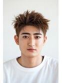ツイストスパイラルパーマツーブロックメンズマッシュパーマ