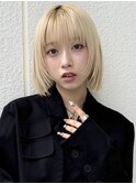 MOMO【ストレートボブ×顔まわりレイヤー】