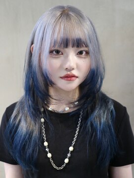 アマトウキョウ アユンチェ(AMA TOKYO×AYUNCHE) エンドデザインカラーロングウルフ