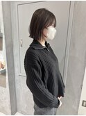 YOKE 切りっぱなしボブレイヤーボブ髪質改善アッシュグレージュ