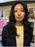 南堀江 ロングパーマ 顔周りレイヤー