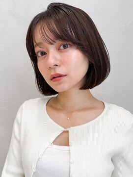 アグノス 青山(Agnos) うる艶髪暗めカラーうるツヤイメチェンシースルーバング