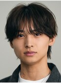 渋谷ニュアンスパーマメンズカットシースルーマッシュ2wayバング