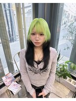 チックタック モーガン モデル(TICK-TOCK MORGAN Model)&nbsp;ルーツカラー/ハッシュカット/ネオングリーン×ブラック/元町駅