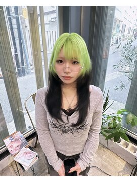 チックタック モーガン モデル(TICK-TOCK MORGAN Model) ルーツカラー/ハッシュカット/ネオングリーン×ブラック/元町駅