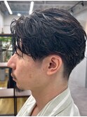 MEN’S/リバースセンターパート/ニュアンスパーマ/錦糸町