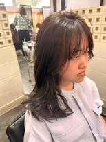 エクファ ヘア シェリル 草津 南草津店(ex-fa hair cherir)&nbsp;ミルクティーブロンド/ダークブルー/デジタルパーマ/南草津