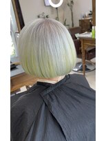 MDGR&nbsp;シルバーグラデーション×ライムグリーンボブ