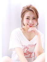 エフ 心斎橋(F a firm faith) ミルクティーピンク/ヘルシースタイル/大人ポニースタイル