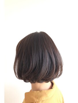 ヘアーデザイン ルネッタ(Hair Design Lunetta) ふんわり内巻きボブ×アッシュブラック