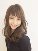 アッシュベージュ　2wayバング