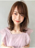 ★大人かわいいくびれヘアビタミンカラーメルティカラーマッシュ