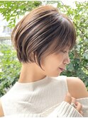 30代40代大人女性/前髪ありショートボブ/ショートヘア/髪質改善