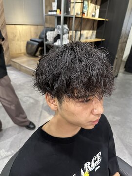 ビカムメンズヘアー 栄店(become men's hair) ツイストスパイラルパーマ刈り上げマッシュ名古屋栄メンズカット