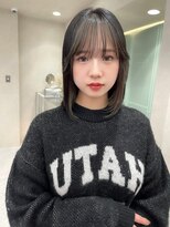 ロンド マーレ 天神大名店(Lond mare) レイヤーカット 韓国ヘアカット グレージュ オリーブベージュ