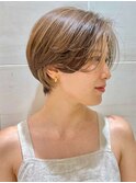 ハンサムショート×細めハイライト◎