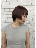 顔周りレイヤー×ベージュ