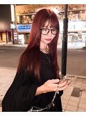 ロングスタイル暖色系カラー