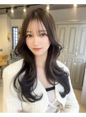 小顔ヘア似合わせカット韓国ヘアくびれヘアヨシンモリ