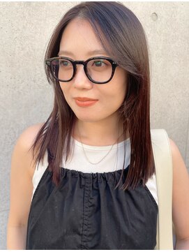 レジュアル(RESSUAL) 黒髪ボブルフネビージュ小顔ヘアワンレン