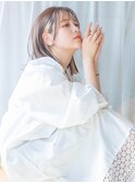 黒髪ボブルフネビージュ小顔ワンレン