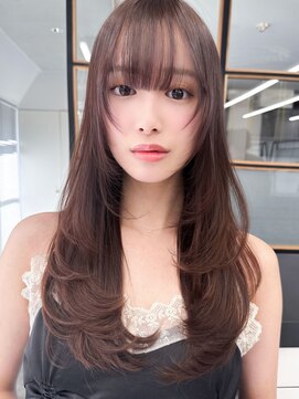 スタートウキョウ 渋谷(STAR TOKYO) 韓国風レイヤー大人ロングストレートワンカールベージュカラー