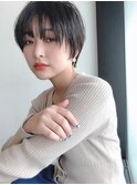 say.イメチェン外ハネボブ美髪ワイドバングアッシュブラック