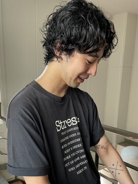 ウェイビーズ(WAVY'S) メンズ/スペインカール/スパイキーショート/ブルーブラック