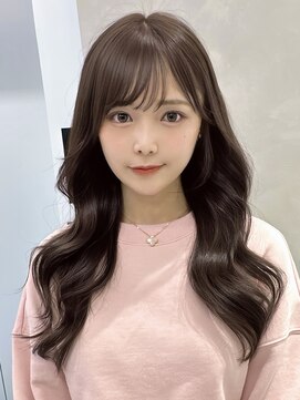 韓国風巻き/くすみベージュ/柔らかレイヤースタイル