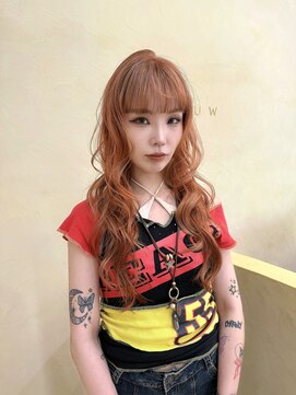 スニュウ(snuw) 【snuw mina】オレンジヘア/ロングレイヤー/オレンジベージュ