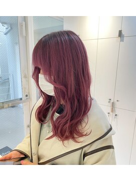 ヘアサロン ガリカ 表参道(hair salon Gallica) 韓国風ゆるふわチェリーピンク/顔まわりレイヤー
