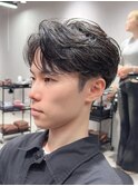 フェザーパーマセンターパート毛流れフェザーショート吉祥寺