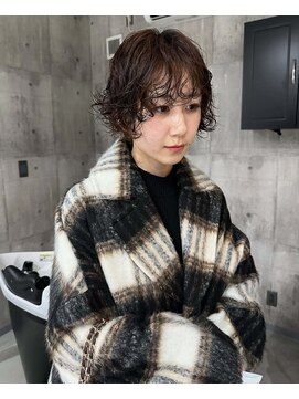 ショートパーマ/パーマショート/丸みショート