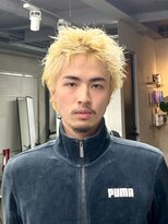 トオ(TOH) メンズ抜きっぱなし金髪ショートメンズブリーチ