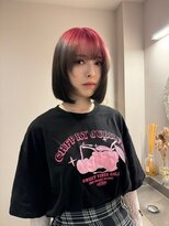 チャプター 問屋町(chapter)&nbsp;顔まわりレイヤーカットアンブレラカラーピンクカラー髪質改善