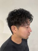 刈り上げセンターパート/波巻きツイストスパイラル/伊勢崎